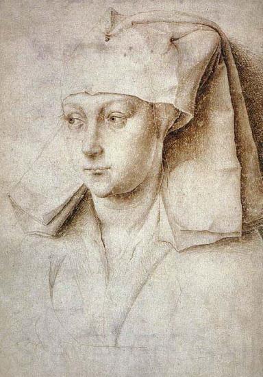 WEYDEN, Rogier van der Portrait of a Young Woman Spain oil painting art
